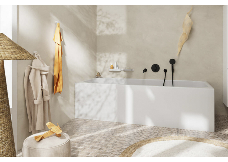 Вилив Hansgrohe Tecturis S на ванну з виступом 198 мм, Matt Black (73411670)