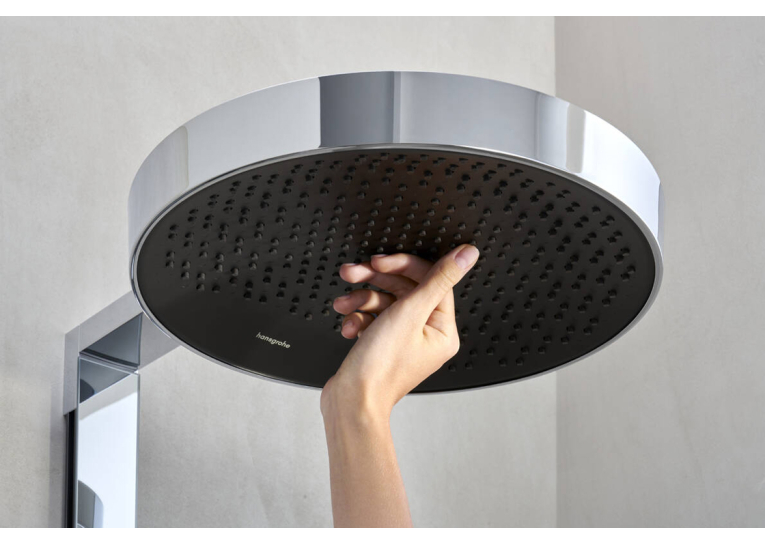 Душова система Hansgrohe Rainfinity Showerpipe 250 1jet EcoSmart з термостатом ShowerTablet 350, Chrome 28742000
