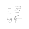Душова система Hansgrohe Rainfinity Showerpipe 250 1jet EcoSmart з термостатом ShowerTablet 350, Chrome 28742000