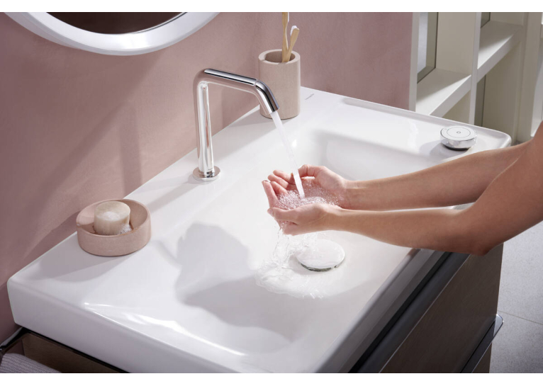 Смеситель Hansgrohe Tecturis S 150 CoolStart на 2 отверстия для умывальника, Chrome (73353000)