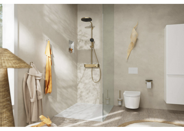 Душова система Hansgrohe Pulsify Showerpipe 260 1jet 400 EcoSmart, Brushed Bronze (24221140) (Пошкоджене пакування)