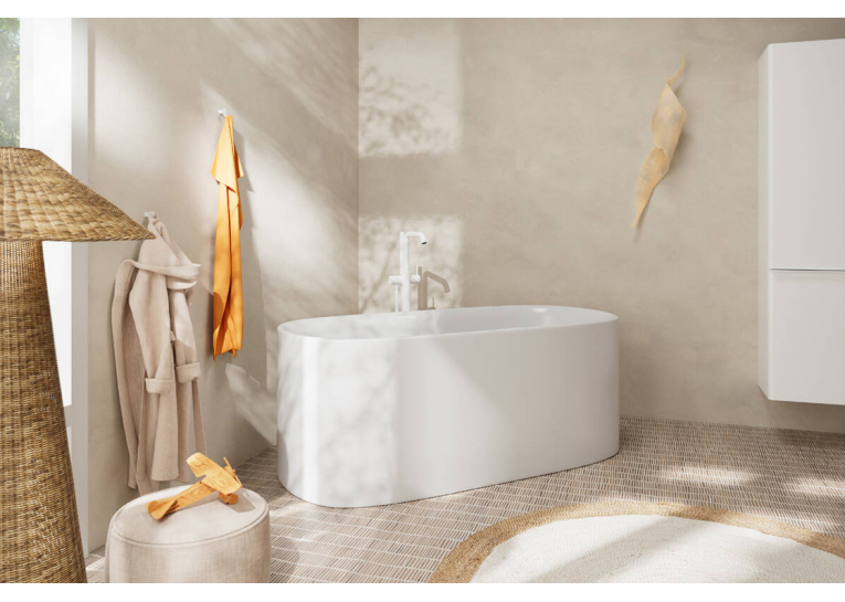 Смеситель Hansgrohe Tecturis S для напольной ванны, Matt White (73440700)