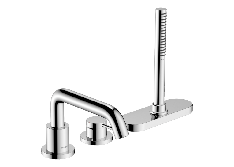 Змішувач Hansgrohe Tecturis S врізний на край ванни на 3 отвори з sBox, Chrome (73447000)