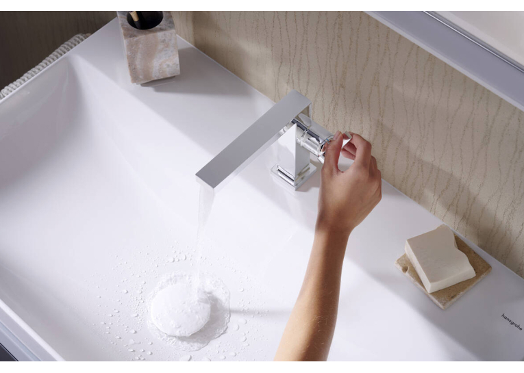 Змішувач Hansgrohe Tecturis E 110 Fine CoolStart для умивальника без донного клапана, Chrome (73021000) (Пошкоджене пакування)