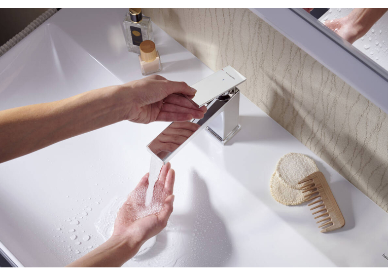 Смеситель Hansgrohe Tecturis E 110 CoolStart для умывальника без донного клапана, Chrome (73012000)