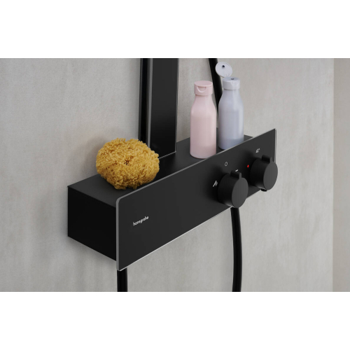 Душевая система Hansgrohe Rainfinity Showerpipe 250 1jet EcoSmart с термостатом ShowerTablet 350, Matt Black 28742670