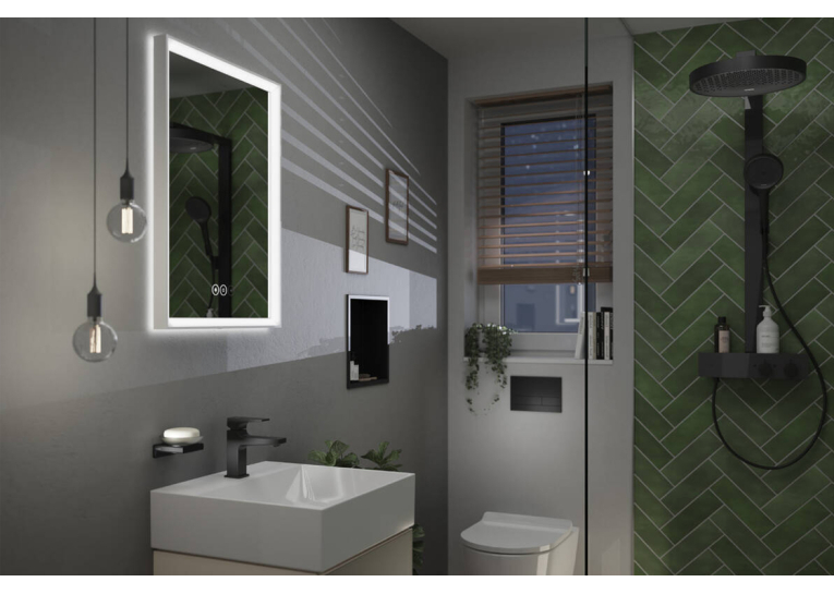 Душова система Hansgrohe Rainfinity Showerpipe 250 1jet EcoSmart з термостатом ShowerTablet 350, Matt Black 28742670