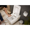 Унитаз подвесной HANSGROHE EluPura Q 60194450 Rimless с сиденьем Soft Close 60150450 дюропласт