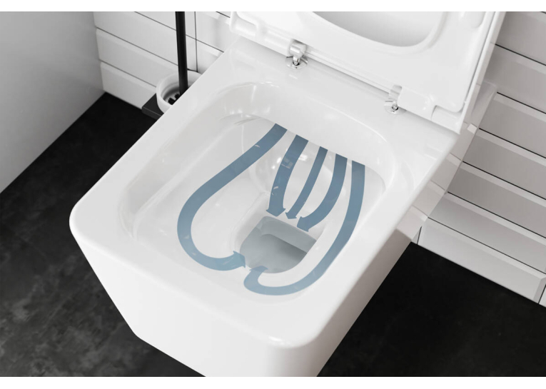 Унитаз подвесной HANSGROHE EluPura Q 60194450 Rimless с сиденьем Soft Close 60150450 дюропласт