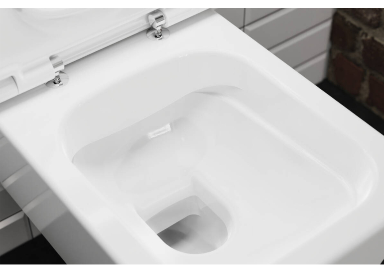 Унитаз подвесной HANSGROHE EluPura Q 60194450 Rimless с сиденьем Soft Close 60150450 дюропласт