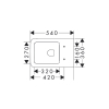 Унитаз подвесной HANSGROHE EluPura Q 60194450 Rimless с сиденьем Soft Close 60150450 дюропласт