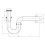 Сифон для умивальника Koller Pool трубний латунь d32, хром 1049670348