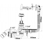 Сифон для ванны 40/50 HCN3100CB-15 + механизм подачи воды