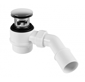 Сифон для поддона McALPINE 50mm "клик-клак" накладка из латуни 70*40/55мм HC26-IOF-95-CB
