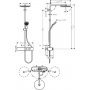 Душова система Hansgrohe Pulsify Showerpipe 260 1jet 400 EcoSmart, Chrome (24221000)