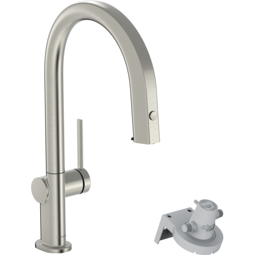 Змішувач кухонний Hansgrohe Aqittura M91 FilterSystem 210 1jet pull-out Sbox кухонний (76826800) Stainless Steel Finish (Пошкоджене пакування)
