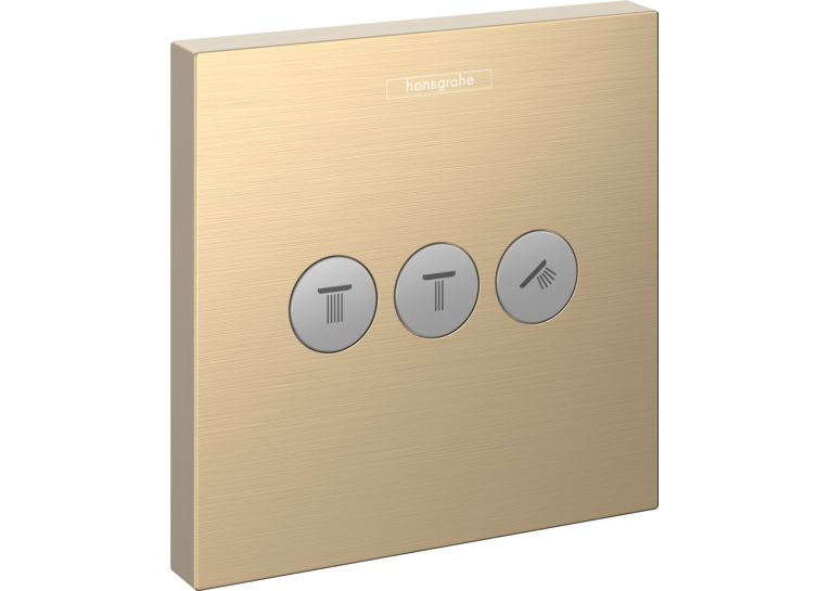 Перемикач Hansgrohe ShowerSelect на 3 клавіші Brushed Bronze 15764140