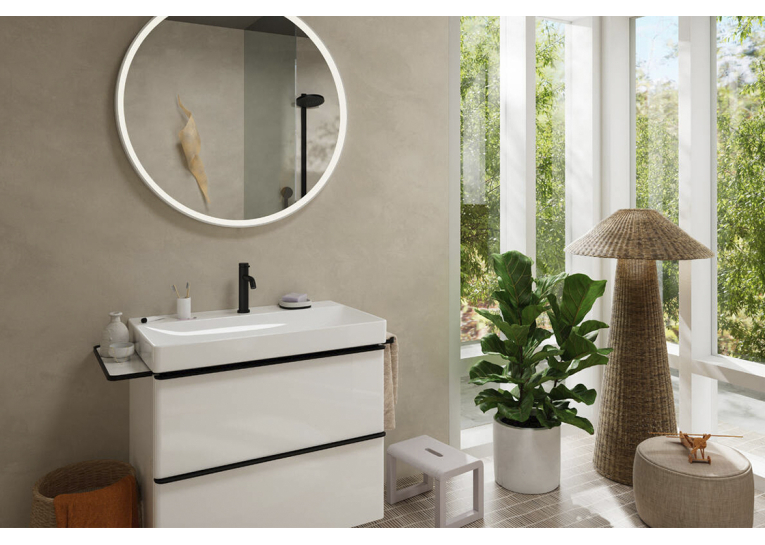 Смеситель Hansgrohe Tecturis S 110 CoolStart для умывальника без донного клапана, Matt Black (73312670)