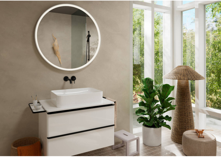 Смеситель Hansgrohe Tecturis S 225 для умывальника из стены, Matt Black (73351670)