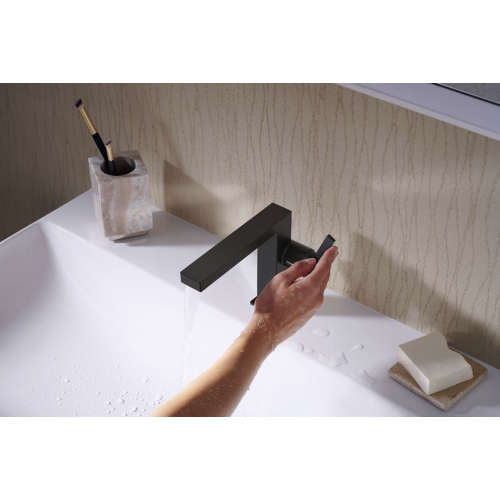 Змішувач Hansgrohe Tecturis E 110 Fine CoolStart для умивальника без донного клапана, Matt Black (73021670) (Пошкоджене пакування)