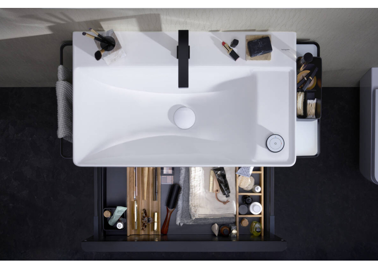 Змішувач Hansgrohe Tecturis E 150 CoolStart на 2 отвори для умивальника, Matt Black (73053670)