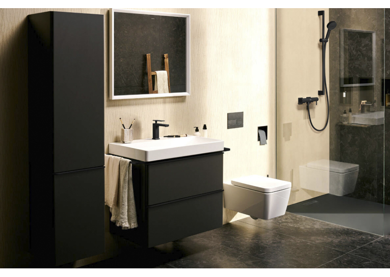 Змішувач Hansgrohe Tecturis E 110 CoolStart для умивальника без донного клапана, Matt Black (73012670)