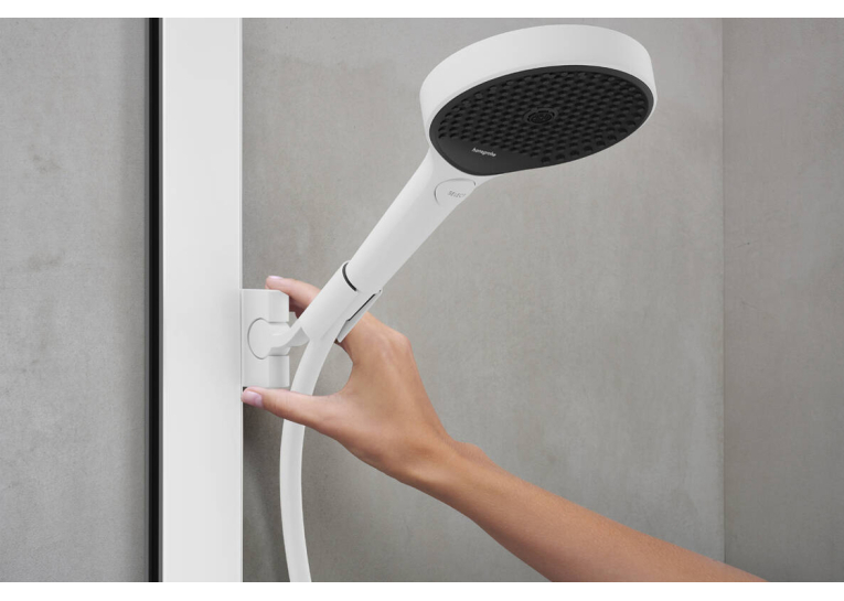 Душова система Hansgrohe Rainfinity Showerpipe 250 1jet EcoSmart з термостатом ShowerTablet 350, Matt White 28742700