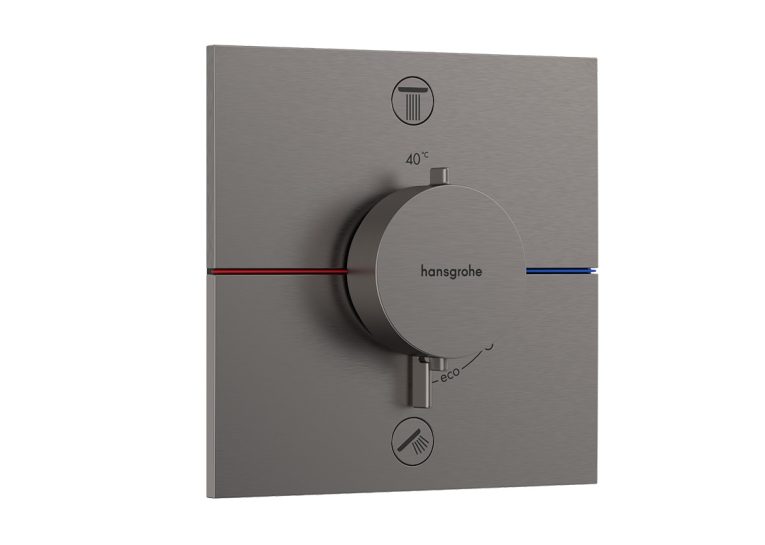 Термостат скрытого монтажа Hansgrohe ShowerSelect Comfort E на 2 функции, Brushed Black Chrome 15572340
