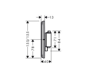 Термостат скрытого монтажа Hansgrohe ShowerSelect Comfort E HighFlow, Brushed Black Chrome 15574340