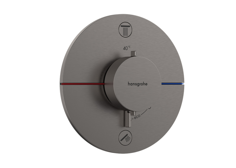 Термостат прихованого монтажу Hansgrohe ShowerSelect Comfort S на 2 функції, Brushed Black Chrome 15554340