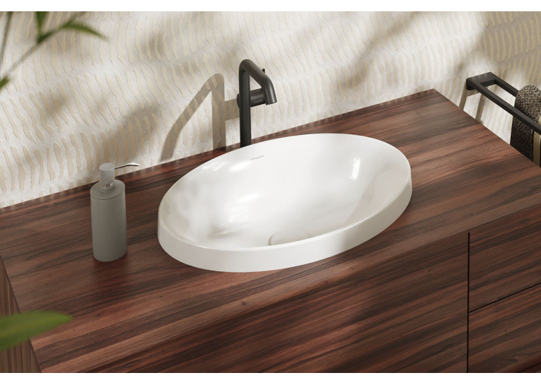 Умывальник врезной на столешницу Hansgrohe Xuniva D SmartClean 540х400 мм, White (61058450)