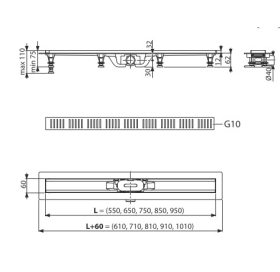 Водостічний жолоб G10-750 (Koller Pool) - APZ10-750M