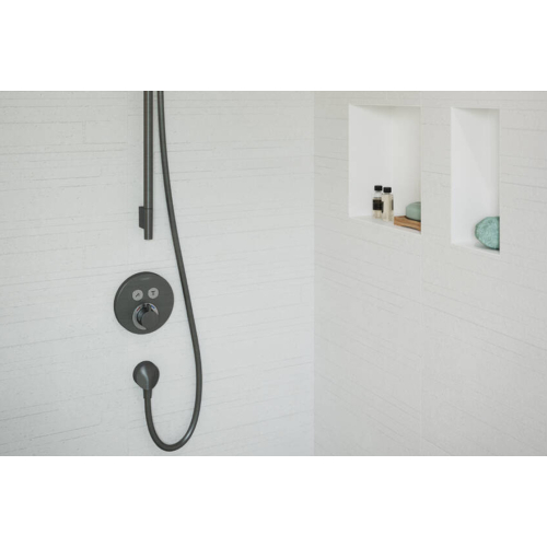 Термостат скрытого монтажа Hansgrohe ShowerSelect S на 2 клавиши Brushed Black Chrome 15743340