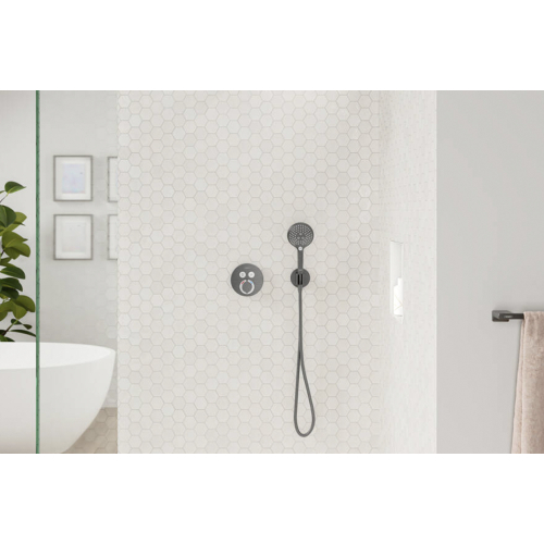 Термостат скрытого монтажа Hansgrohe ShowerSelect S на 2 клавиши Brushed Black Chrome 15743340
