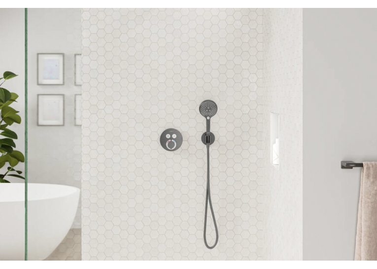 Термостат прихованого монтажу Hansgrohe ShowerSelect S на 2 клавіші Brushed Black Chrome 15743340