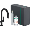 Змішувач кухонний Hansgrohe Aqittura M91 SodaSystem 210 1jet pull-out Sbox кухонний сет (76806670) Matt Black