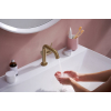 Змішувач Hansgrohe Tecturis S 110 Fine CoolStart для умивальника з донним клапаном pop-up, Brushed Bronze (73323140) (Пошкоджене пакування)