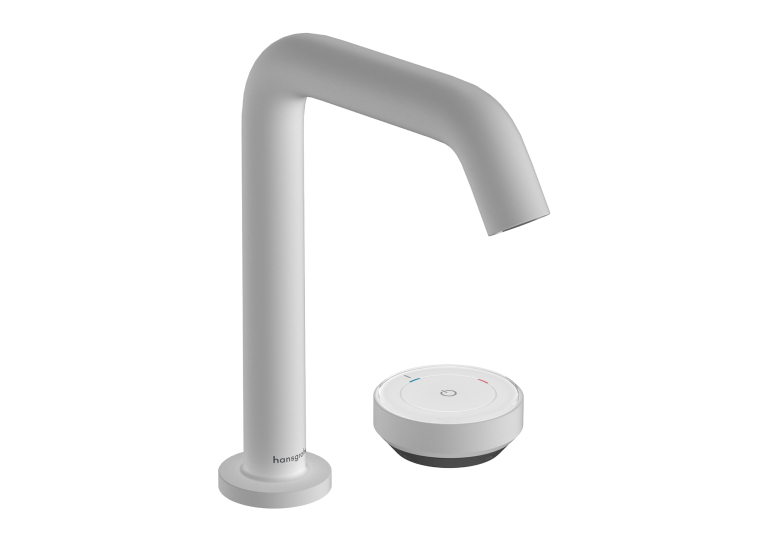Змішувач Hansgrohe Tecturis S 150 CoolStart на 2 отвори для умивальника, Matt White (73353700)