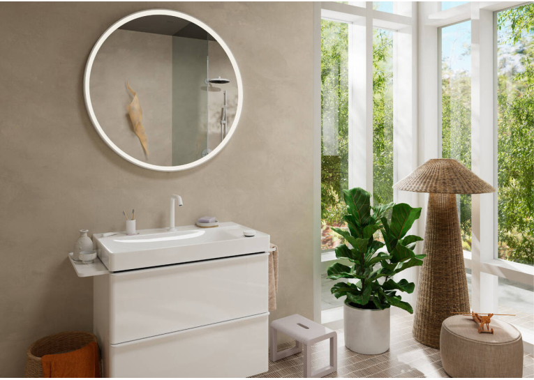 Змішувач Hansgrohe Tecturis S 150 CoolStart на 2 отвори для умивальника, Matt White (73353700)