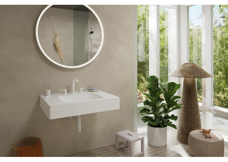 Змішувач Hansgrohe Tecturis S для умивальника на 3 отвори, Matt White (73330700)