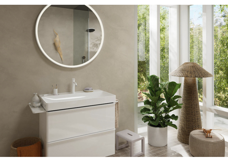 Смеситель Hansgrohe Tecturis S 110 CoolStart для умывальника без донного клапана, Matt White (73312700)