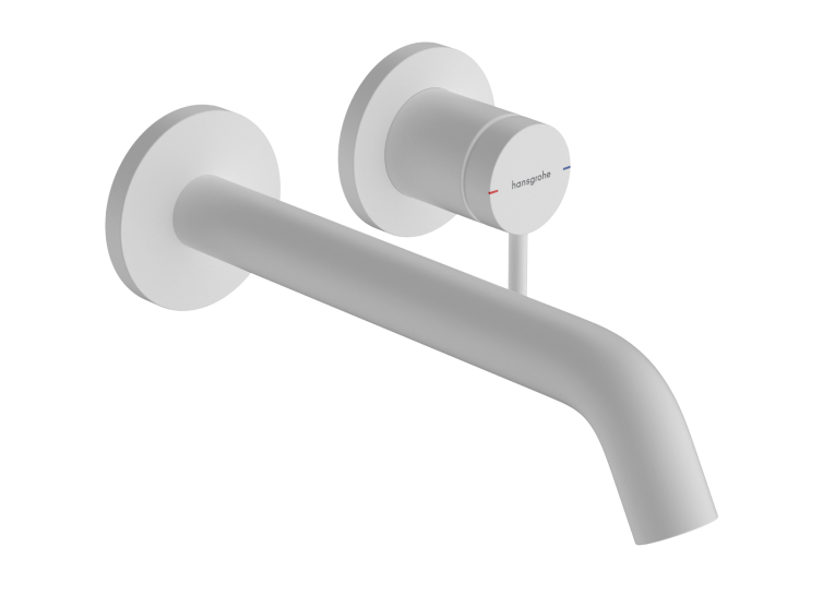 Змішувач Hansgrohe Tecturis S 225 для умивальника зі стіни, Matt White (73351700)