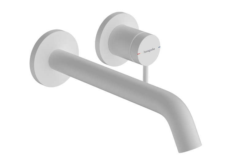 Змішувач Hansgrohe Tecturis S 225 для умивальника зі стіни, Matt White (73351700)