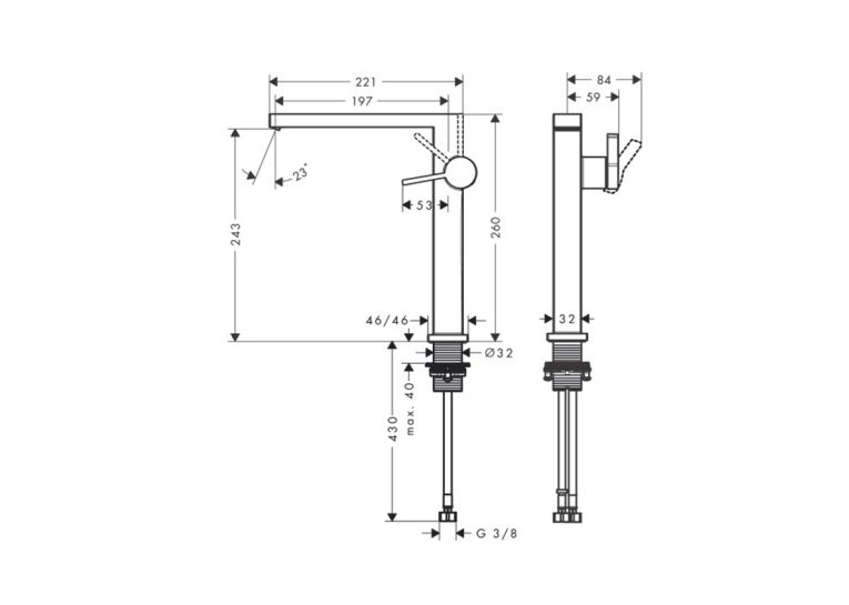 Змішувач Hansgrohe Tecturis E 240 Fine CoolStart для умивальника без донного клапана, Matt White (73072700)