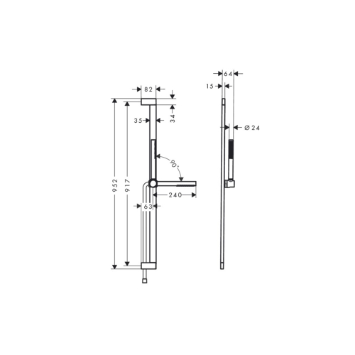 Душевой набор Hansgrohe Pulsify S 100 1jet EcoSmart 90 см, Matt White (24382700)