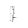 Душевая штанга Hansgrohe Pulsify S 65 см со шлангом 160 см, Matt White (24400700)
