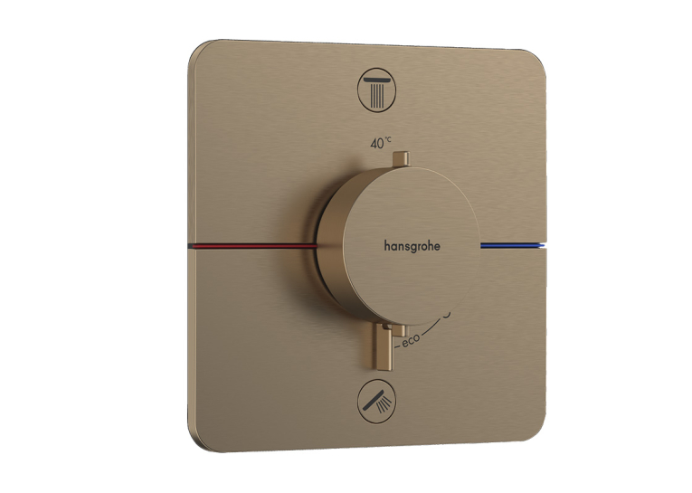 Термостат прихованого монтажу Hansgrohe ShowerSelect Comfort Q на 2 функції, Brushed Bronze 15583140