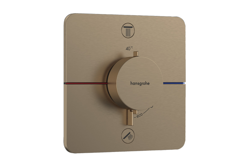 Термостат скрытого монтажа Hansgrohe ShowerSelect Comfort Q на 2 функции, Brushed Bronze 15583140