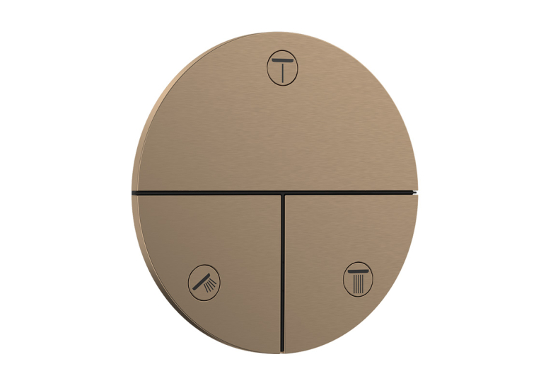 Перемикач Hansgrohe ShowerSelect Comfort S на 3 функції, Brushed Bronze 15558140