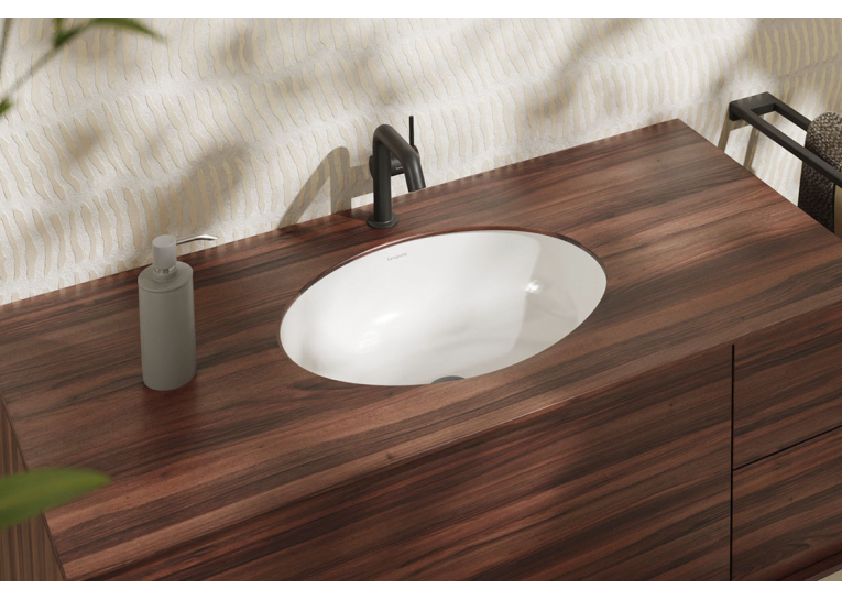 Умывальник врезной под столешницу Hansgrohe Xuniva D SmartClean, 450х350 мм, White (61048450)